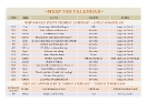 MESP 2016, Calendar 1